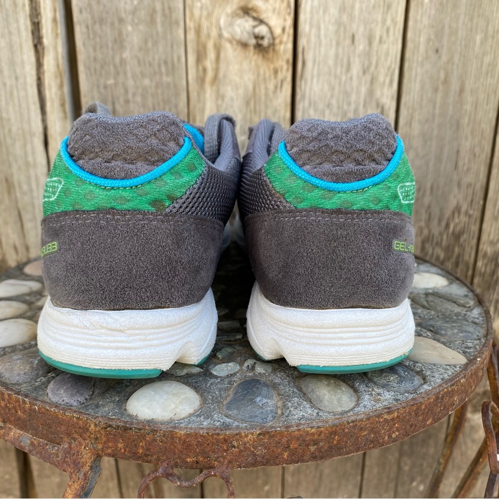 Asics Sz 8 Sneakers Gray Ombre Blue Green Colorway Mesh Gel-Kali 33 Lace-up Rare - Picture 3 of 12